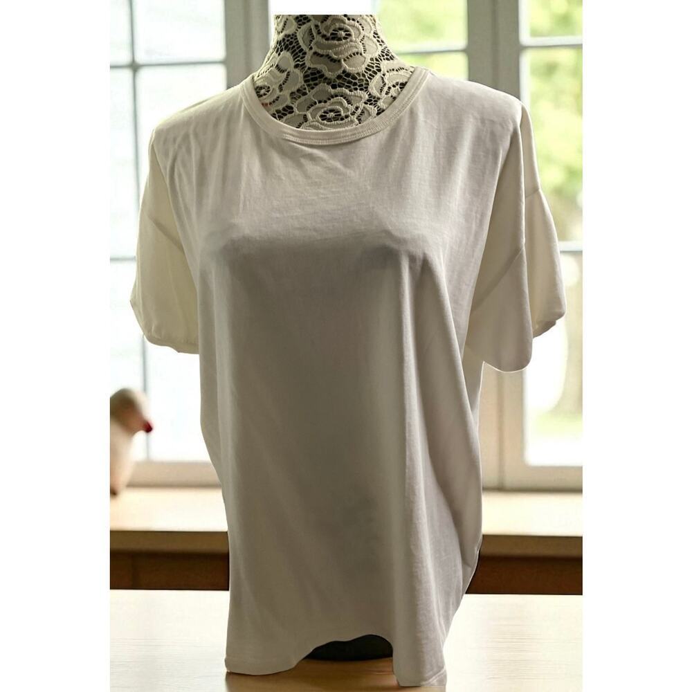 Madewell Puff-Sleeve Tee women’s XL cream/bright ivory